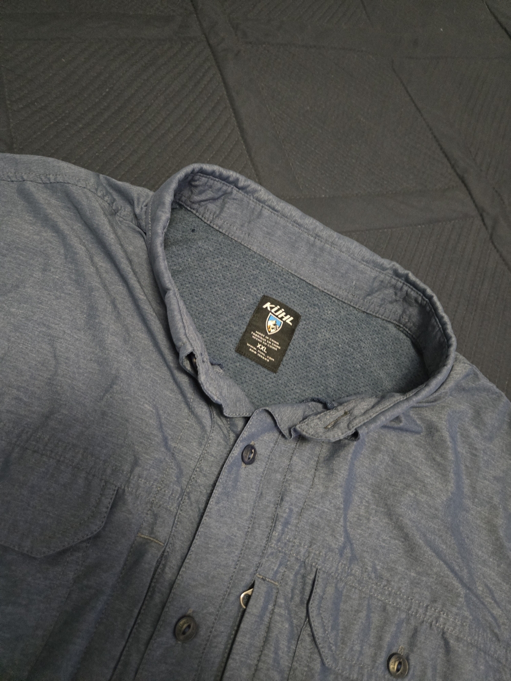 Kuhl Men's Blue Button-Up Shirtlong Sleeve Size 2xl